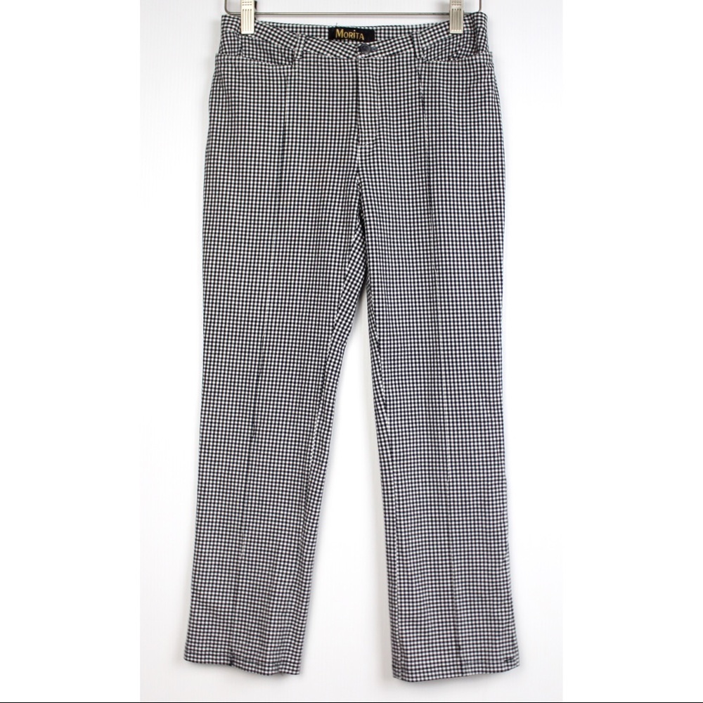 Vintage 90’s MORITA Gingham Crop Skinny Pants